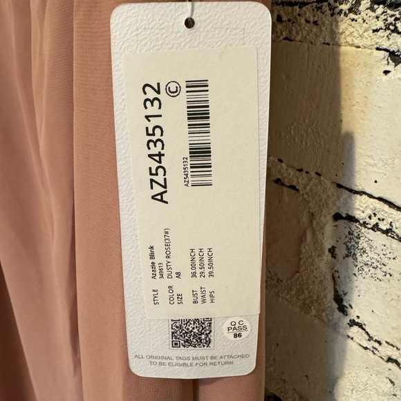Azazie Blink NWT Dusty Rose Size 8 - Picture 7 of 9